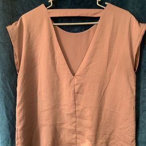 Short sleeve lavender blouse